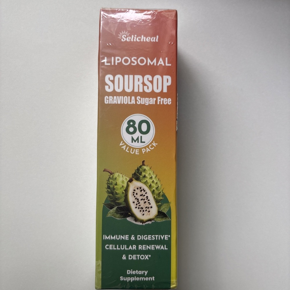 Selicheal Liposomal Soursop Graviola Sugar Free Drops 80 ML Value Pack New